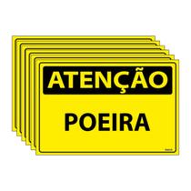 Combo 6 Placas De Sinalização Atenção Poeira 30x20 Ecom IA - SA40 F9e