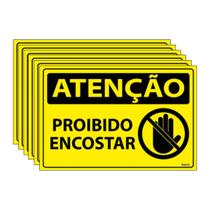 Combo 6 Placas De Sinalização Atenção Proibido Encostar 30x20 Ecom IA - SA108 F9e Combo 6 Placas De Sinalização Atenção Proibido Encostar 30x20 Ecom IA - SA108 F9e