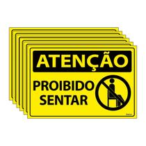 Combo 6 Placas De Sinalização Atenção Proibido Sentar 30x20 Ecom IA - SA96 F9e Combo 6 Placas De Sinalização Atenção Proibido Sentar 30x20 Ecom IA - SA96 F9e