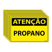 Combo 6 Placas De Sinalização Atenção Propano 30x20 Ecom IA - SA39 F9e Combo 6 Placas De Sinalização Atenção Propano 30x20 Ecom IA - SA39 F9e