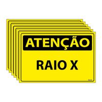 Combo 6 Placas De Sinalização Atenção Raio-X 30x20 Ecom IA - SA58 F9e