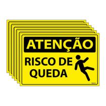 Combo 6 Placas De Sinalização Atenção Risco De Queda 30x20 Ecom IA - SA101 F9e Combo 6 Placas De Sinalização Atenção Risco De Queda 30x20 Ecom IA - SA101 F9e