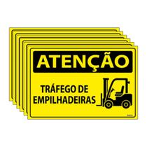 Combo 6 Placas De Sinalização Atenção Tráfego De Empilhadeiras 30x20 Ecom IA - SA80 F9e Combo 6 Placas De Sinalização Atenção Tráfego De Empilhadeiras 30x20 Ecom IA - SA80 F9e