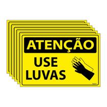 Combo 6 Placas De Sinalização Atenção Use Luvas 30x20 Ecom IA - SA26 F9e Combo 6 Placas De Sinalização Atenção Use Luvas 30x20 Ecom IA - SA26 F9e