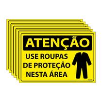 Combo 6 Placas De Sinalização Atenção Use Roupas De Proteção Nesta Área 30x20 Ecom IA - SA23 F9e Combo 6 Placas De Sinalização Atenção Use Roupas De Proteção Nesta Área 30x20 Ecom IA - SA23 F9e