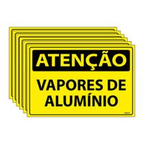 Combo 6 Placas De Sinalização Atenção Vapores De Alumínio 30x20 Ecom IA - SA55 F9e Combo 6 Placas De Sinalização Atenção Vapores De Alumínio 30x20 Ecom IA - SA55 F9e