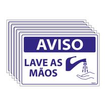 Combo 6 Placas De Sinalização Aviso Lave As Mãos 30x20 Ecom IA - SV1 F9e Combo 6 Placas De Sinalização Aviso Lave As Mãos 30x20 Ecom IA - SV1 F9e