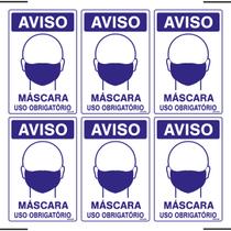 Combo 6 Placas De Sinalização Aviso Máscara Uso Obrigatório 20x30 Ekomunike - P-37/4 F9e Combo 6 Placas De Sinalização Aviso Máscara Uso Obrigatório 20x30 Ekomunike - P-37/4 F9e