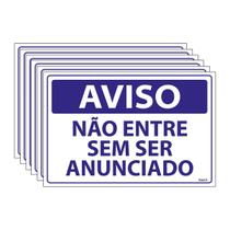 Combo 6 Placas De Sinalização Aviso Não Entre Sem Ser Anunciado 30x20 Ecom IA - SV13 F9e Combo 6 Placas De Sinalização Aviso Não Entre Sem Ser Anunciado 30x20 Ecom IA - SV13 F9e