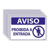 Combo 6 Placas De Sinalização Aviso Proibida A Entrada 30x20 Ecom IA - SV12 F9e Combo 6 Placas De Sinalização Aviso Proibida A Entrada 30x20 Ecom IA - SV12 F9e
