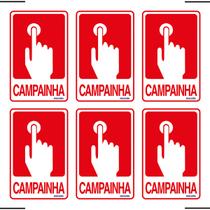 Combo 6 Placas De Sinalização Campainha 10x15 Ekomunike - S-235 F9e Combo 6 Placas De Sinalização Campainha 10x15 Ekomunike - S-235 F9e