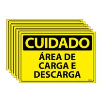 Combo 6 Placas De Sinalização Cuidado Área De Carga E Descarga 30x20 Ecom IA - SC86 F9e Combo 6 Placas De Sinalização Cuidado Área De Carga E Descarga 30x20 Ecom IA - SC86 F9e