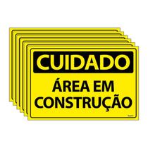 Combo 6 Placas De Sinalização Cuidado Área Em Construção 30x20 Ecom IA - SC15 F9e Combo 6 Placas De Sinalização Cuidado Área Em Construção 30x20 Ecom IA - SC15 F9e