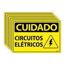 Combo 6 Placas De Sinalização Cuidado Circuitos Elétricos 30x20 Ecom IA - SC94 F9e Combo 6 Placas De Sinalização Cuidado Circuitos Elétricos 30x20 Ecom IA - SC94 F9e