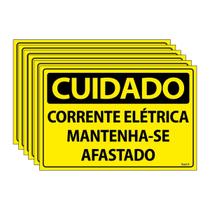 Combo 6 Placas De Sinalização Cuidado Corrente Elétrica Mantenha-se Afastado 30x20 Ecom IA - SC45 F9e Combo 6 Placas De Sinalização Cuidado Corrente Elétrica Mantenha-se Afastado 30x20 Ecom IA - SC45 F9e