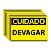 Combo 6 Placas De Sinalização Cuidado Devagar 30x20 Ecom IA - SC30 F9e Combo 6 Placas De Sinalização Cuidado Devagar 30x20 Ecom IA - SC30 F9e