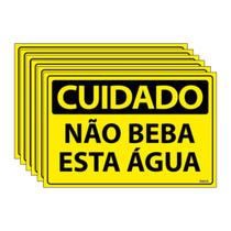 Combo 6 Placas De Sinalização Cuidado Não Beba Esta Água 30x20 Ecom IA - SC71 F9e Combo 6 Placas De Sinalização Cuidado Não Beba Esta Água 30x20 Ecom IA - SC71 F9e