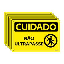 Combo 6 Placas De Sinalização Cuidado Não Ultrapasse 30x20 Ecom IA - SC59 F9e Combo 6 Placas De Sinalização Cuidado Não Ultrapasse 30x20 Ecom IA - SC59 F9e