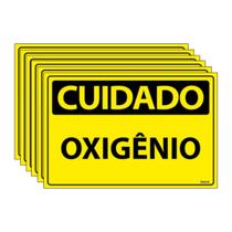 Combo 6 Placas De Sinalização Cuidado Oxigênio 30x20 Ecom IA - SC76 F9e Combo 6 Placas De Sinalização Cuidado Oxigênio 30x20 Ecom IA - SC76 F9e