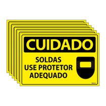 Combo 6 Placas De Sinalização Cuidado Soldas Use Protetor Adequado 30x20 Ecom IA - SC131 F9e Combo 6 Placas De Sinalização Cuidado Soldas Use Protetor Adequado 30x20 Ecom IA - SC131 F9e