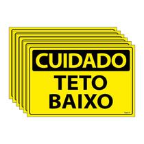 Combo 6 Placas De Sinalização Cuidado Teto Baixo 30x20 Ecom IA - SC3 F9e Combo 6 Placas De Sinalização Cuidado Teto Baixo 30x20 Ecom IA - SC3 F9e