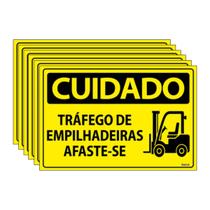 Combo 6 Placas De Sinalização Cuidado Tráfego De Empilhadeiras Afaste-se 30x20 Ecom IA - SC97 F9e Combo 6 Placas De Sinalização Cuidado Tráfego De Empilhadeiras Afaste-se 30x20 Ecom IA - SC97 F9e