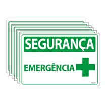 Combo 6 Placas De Sinalização Emergência 30x20 Ecom IA - SS1 F9e Combo 6 Placas De Sinalização Emergência 30x20 Ecom IA - SS1 F9e