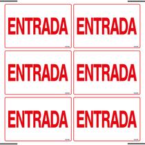 Combo 6 Placas De Sinalização Entrada 30x20 Ekomunike - S-213/2 F9e
