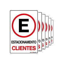 Combo 6 Placas De Sinalização Estacionamento Clientes 20x30 Qi Comunicação - P-2 Q1a Combo 6 Placas De Sinalização Estacionamento Clientes 20x30 Qi Comunicação - P-2 Q1a