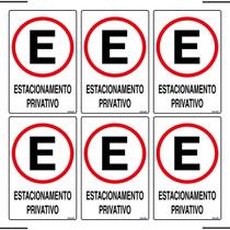 Combo 6 Placas De Sinalização Estacionamento Privativo 20x30 Ekomunike - P-3 F9e Combo 6 Placas De Sinalização Estacionamento Privativo 20x30 Ekomunike - P-3 F9e