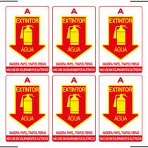 Combo 6 Placas De Sinalização Extintor A Água 20X30 Ekomunike - X-712 F9e Combo 6 Placas De Sinalização Extintor A Água 20X30 Ekomunike - X-712 F9e