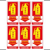 Combo 6 Placas De Sinalização Extintor ABC Pó Químico 15x30 Ekomunike - X-705 F9e Combo 6 Placas De Sinalização Extintor ABC Pó Químico 15x30 Ekomunike - X-705 F9e