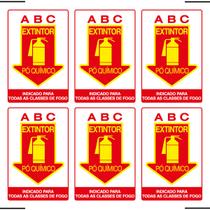 Combo 6 Placas De Sinalização Extintor ABC Pó Químico 20x30 Ekomunike - X-715 F9e Combo 6 Placas De Sinalização Extintor ABC Pó Químico 20x30 Ekomunike - X-715 F9e