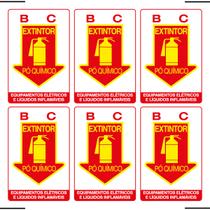 Combo 6 Placas De Sinalização Extintor BC Pó Químico 20x30 Ekomunike - X-714 F9e Combo 6 Placas De Sinalização Extintor BC Pó Químico 20x30 Ekomunike - X-714 F9e
