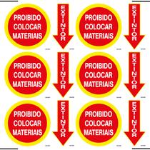 Combo 6 Placas De Sinalização Extintor / Proibido Colocar Materiais 30X20 Ekomunike - S-210 F9e Combo 6 Placas De Sinalização Extintor / Proibido Colocar Materiais 30X20 Ekomunike - S-210 F9e