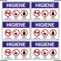 Combo 6 Placas De Sinalização Higiene, Evite Cumprimentos, Lave As Mãos, Utilize Álcool Gel 30x20 Ekomunike - P-37/3 F9e Combo 6 Placas De Sinalização Higiene, Evite Cumprimentos, Lave As Mãos, Utilize Álcool Gel 30x20 Ekomunike - P-37/3 F9e