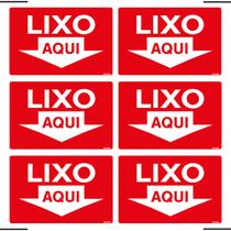 Combo 6 Placas De Sinalização Lixo Aqui 30x20 Ekomunike - P-9 F9e Combo 6 Placas De Sinalização Lixo Aqui 30x20 Ekomunike - P-9 F9e