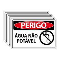 Combo 6 Placas De Sinalização Perigo Água Não Potável 30x20 Ecom IA - SP136 F9e Combo 6 Placas De Sinalização Perigo Água Não Potável 30x20 Ecom IA - SP136 F9e