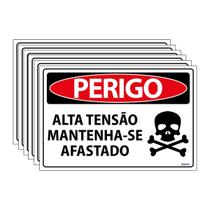 Combo 6 Placas De Sinalização Perigo Alta Tensão Mantenha-se Afastado 30x20 Ecom IA - SP11 F9e Combo 6 Placas De Sinalização Perigo Alta Tensão Mantenha-se Afastado 30x20 Ecom IA - SP11 F9e