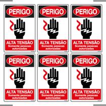 Combo 6 Placas De Sinalização Perigo Alta Tensão Somente Pessoas Autorizadas 20x30 Ekomunike - S-217/3 F9e Combo 6 Placas De Sinalização Perigo Alta Tensão Somente Pessoas Autorizadas 20x30 Ekomunike - S-217/3 F9e