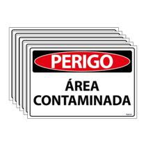 Combo 6 Placas De Sinalização Perigo Área Contaminada 30x20 Ecom IA - SP100 F9e Combo 6 Placas De Sinalização Perigo Área Contaminada 30x20 Ecom IA - SP100 F9e
