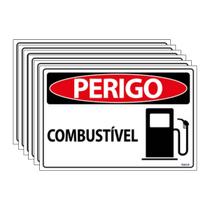 Combo 6 Placas De Sinalização Perigo Combustível 30x20 Ecom IA - SP133 F9e Combo 6 Placas De Sinalização Perigo Combustível 30x20 Ecom IA - SP133 F9e