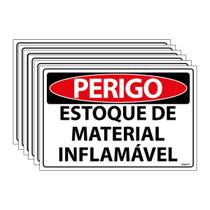 Combo 6 Placas De Sinalização Perigo Estoque De Material Inflamável 30x20 Ecom IA - SP27 F9e Combo 6 Placas De Sinalização Perigo Estoque De Material Inflamável 30x20 Ecom IA - SP27 F9e