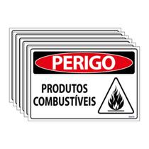 Combo 6 Placas De Sinalização Perigo Produtos Combustíveis 30x20 Ecom IA - SP124 F9e Combo 6 Placas De Sinalização Perigo Produtos Combustíveis 30x20 Ecom IA - SP124 F9e
