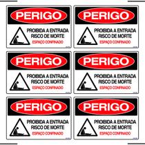 Combo 6 Placas De Sinalização Perigo Proibida A Entrada Risco De Morte Espaço Confinado 30x20 Ekomunike - S-235/2 F9e Combo 6 Placas De Sinalização Perigo Proibida A Entrada Risco De Morte Espaço Confinado 30x20 Ekomunike - S-235/2 F9e