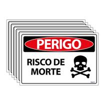 Combo 6 Placas De Sinalização Perigo Risco De Morte 30x20 Ecom IA - SP65 F9e Combo 6 Placas De Sinalização Perigo Risco De Morte 30x20 Ecom IA - SP65 F9e