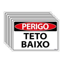 Combo 6 Placas De Sinalização Perigo Teto Baixo 30x20 Ecom IA - SP58 F9e Combo 6 Placas De Sinalização Perigo Teto Baixo 30x20 Ecom IA - SP58 F9e