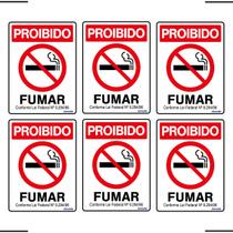 Combo 6 Placas De Sinalização Proibido Fumar 15x20 Ekomunike - P-5/1 F9e Combo 6 Placas De Sinalização Proibido Fumar 15x20 Ekomunike - P-5/1 F9e