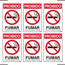Combo 6 Placas De Sinalização Proibido Fumar 20x30 Ekomunike - P-5 F9e Combo 6 Placas De Sinalização Proibido Fumar 20x30 Ekomunike - P-5 F9e
