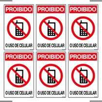 Combo 6 Placas De Sinalização Proibido O Uso De Celular 20x30 Ekomunike - S-228 F9e Combo 6 Placas De Sinalização Proibido O Uso De Celular 20x30 Ekomunike - S-228 F9e
